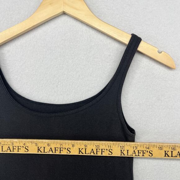 EILEEN FISHER Tank Top XS Organic Cotton Ribbed Jersey Tunic Cami Slim Gray - Picture 10 of 12